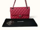 chanel pink quilted lambskin flap bag