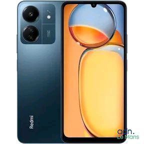vue arrière et latérale d'un smartphone noir équipé d'une loupe