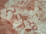 an image of a drawing of a group of people sitting around a table