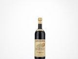 a bottle of red wine sitting on top of a table