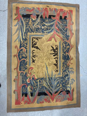 Tapisserie d’Aubusson d’après un carton de Guy LAVAL. Trace d’hum...