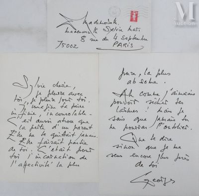 MATHIEU Georges (1921-2012) Lettre manuscrite, 1993