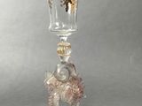 crystal goblet with gold leaf decoration