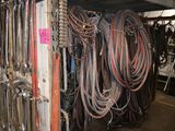 a lot of wires and hoses in a room
