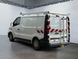 a white van that is parked inside of a building