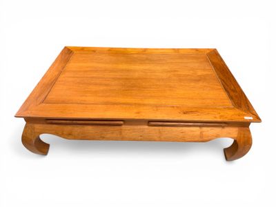 Table de salon en bois naturel; Travail dans le goût de l'Ex…