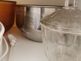 a blender sitting on a counter next to a bowl