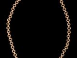 un collier à chaîne en or sur fond noir
