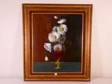 a picture of a painting of flowers in a vase