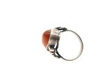 sterling silver ring with carnel stone