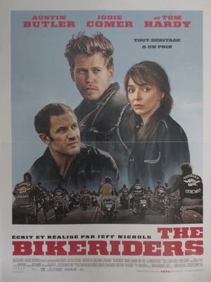 une affiche de cinéma pour le film « Les Motards », mettant en scène les acteurs