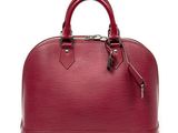louis vuitton red epi leather bowler bag