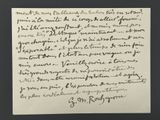 une vieille lettre écrite à la main sur un morceau de papier avec une écriture dessus