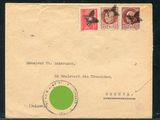 une vieille carte postale sur laquelle figure un cercle vert au recto