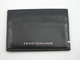 porte-cartes en cuir noir Tommy Hilfiger