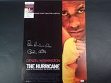 affiche de cinéma dédicacée de Denzel Washington pour le film « The Hurricane »