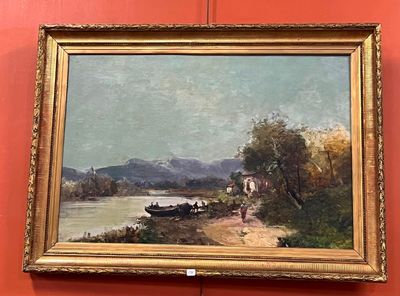un tableau accroché au mur d'un musée