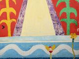 a picture of a painting on the wall of a building