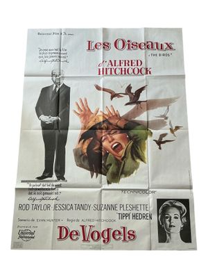 Affiche du film « Les oiseaux » de Alfred Hitchcock avec Rod…