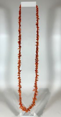 Sautoir en perles de corail Long : 70 cm