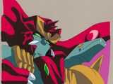une image représentant un personnage de dessin animé tenant un drapeau