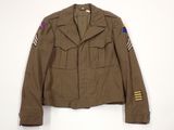 an image of a military jacket on a hanger