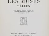 a black and white image of a book with the title les muses meles
