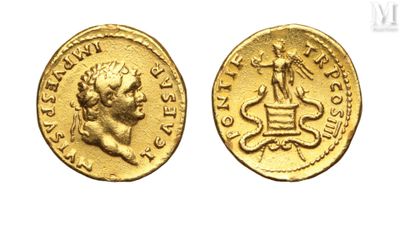 a gold coin with an image of a man on it