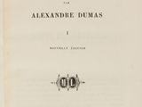 an old book with a black and white title on it