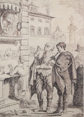 un dessin représentant un homme et une femme debout dans une cuisine