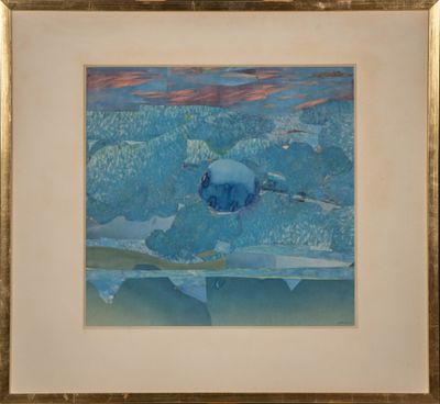 Jacques MONORY (1924-2018) Nuages bleus, 1957. - Photo 1