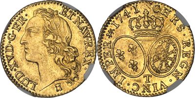 une pièce d'or « sovereign » sur laquelle figure la tête d'une femme coiffée d'une couronne