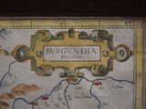 a picture of a map with a picture of a town on it