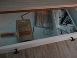 a table with a bunch of items inside of it