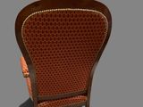 an image of a chair with a red upholstered upholstered back