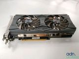 a close up of a video card with two fans on top of it