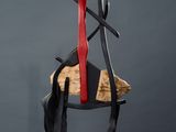 an image of a sculpture of a horse made out of wood