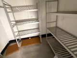 a bunk bed in the corner of a room