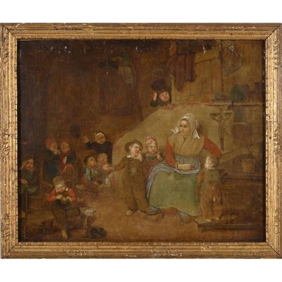 ECOLE HOLLANDAISE du XVIIIè. « La maîtresse malmenée par les… - Photo 1