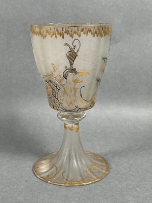 DAUM, Nancy (Lorraine). Verre à pied de type calice, dit "de…