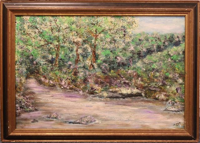 Jean Claude AVENEL (XXème) « Un coin de Creuse », huile sur toile