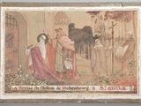 une image représentant un tableau où l'on voit un homme et une femme debout devant un cheval