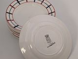 two plates that are sitting next to each other on a table