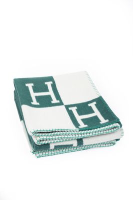 an image of a green and white checkered blanket