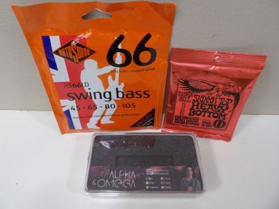 a bag of strings and a bag of strings on a table