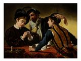 tableau représentant un groupe d'hommes jouant aux cartes autour d'une table