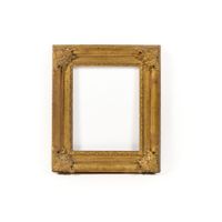 Cadre en chêne mouluré à décor de frise de postes, sablé et …