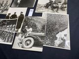 several old black and white photos of men and women in military uniforms