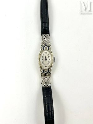 an image of a ladies ' s watch with diamonds on it