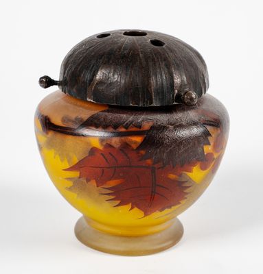 Jean-Simon PEYNAUD (1869-1952) : Petite veilleuse en verre m… - Photo 1